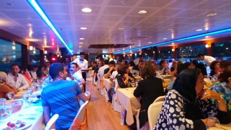 Bosphorus: Dinner Cruise with Live Performances Experience - Turkish Dinner: Appetizers, Then Grilled Mains