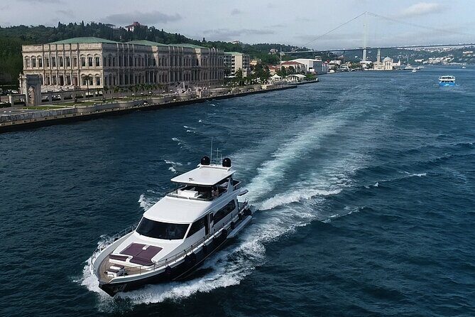 Bosphorus Yacht Cruise with Stopover on the Asian Side - (Morning or Afternoon) - Asian-side views beyond Kanlıca: palaces and fortresses from the water