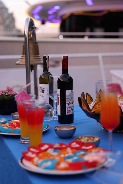 From Istanbul: Bosphorus Dinner Cruise Tavern & World Show - Dinner with a view: what you’ll eat and drink while Istanbul lights up