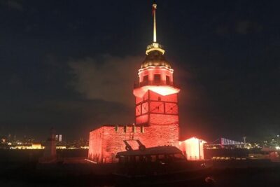 Istanbul Bosphorus Dinner Cruise and Turkish Night Show - Route at night: Golden Horn start, then Bosphorus landmarks