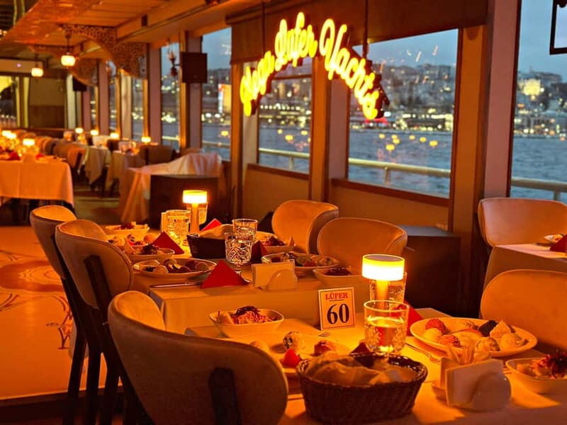 Istanbul: Bosphorus Dinner Cruise & Show with Private Table - Live entertainment at your table: Turkish folk to Latin flamenco