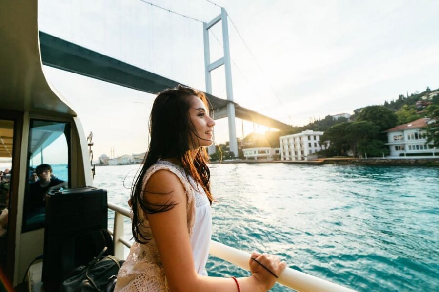 Istanbul: Bosphorus Strait Sightseeing Cruise & Audio Guide - The first stop on the water: Dolmabahçe Palace views