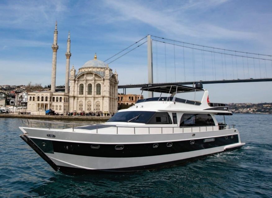 Istanbul: Bosphorus Sunset or Night Yacht Cruise & Transfers - Food and drinks on board: snacks, fruits, Turkish tea, and bar time