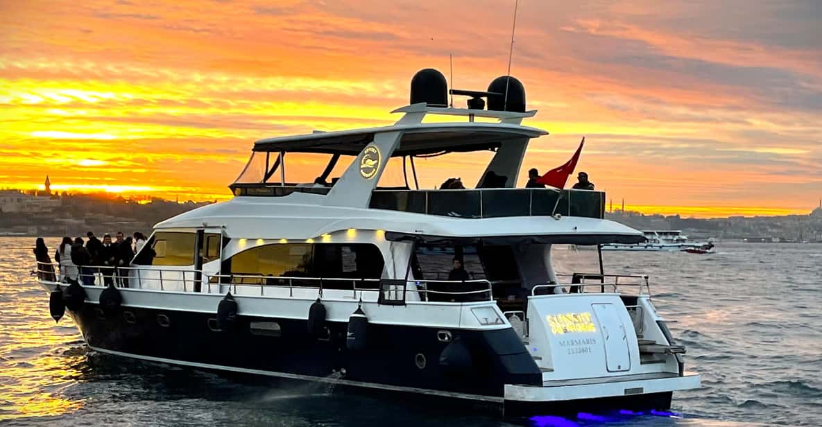 Istanbul: Bosphorus Sunset Yacht Cruise with Live Guide - Golden Horn, Galata Bridge, and Galataport: The Finish Line Lighting Up
