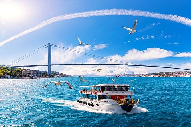 Istanbul Highlights Bosphorus Stops 1 +2 (Europe + Asia) - Bosphorus Cruise Time: Bridge and Fort Views You Can’t Replicate from Shore