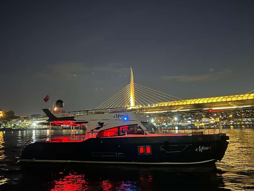 Istanbul: Sunset Bosphorus Yacht Cruise with A break on Asia - Ortaköy Mosque, the Bosphorus Bridge, and the Big-View Midsection