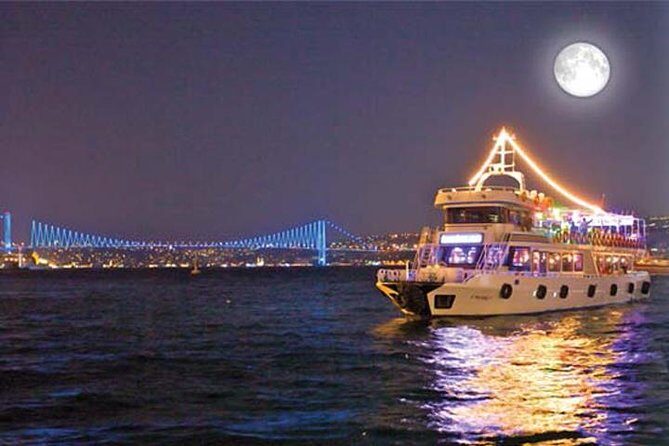 Stage Front Bosphorus Dinner Cruise with Pickup & Drinks included - The Bosphorus route: Second Bridge night views and photo stop energy