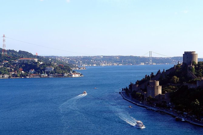 Sunset boat trip on the Bosphorus and Golden Horn - On board experience: guide points out sites, but sound may be spotty