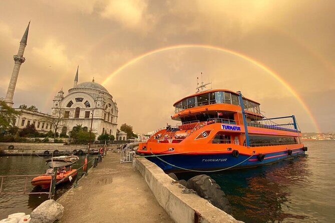Turkish Night Tour on the Bosphorus w/Private table and pick-up - Dolmabahçe Palace: Ottoman-European Glam Through the Boat Window